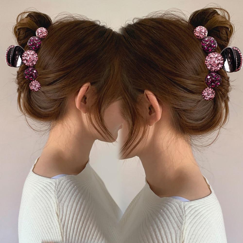 Women Big Rhinestone Hair Claws Crab Hairpins Crystal Hair Clips Barrettes Ponytail Hair Accessories