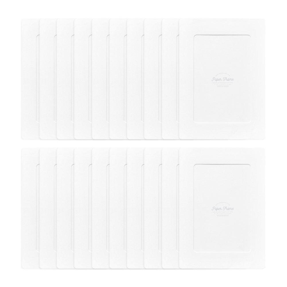 Фоторамка из обычной бумаги Белая 4x6 дюймов РАМКА из обычной бумаги Белая 20 штук x Рамка для фотобумаги Моноподобная - (102 152мм)