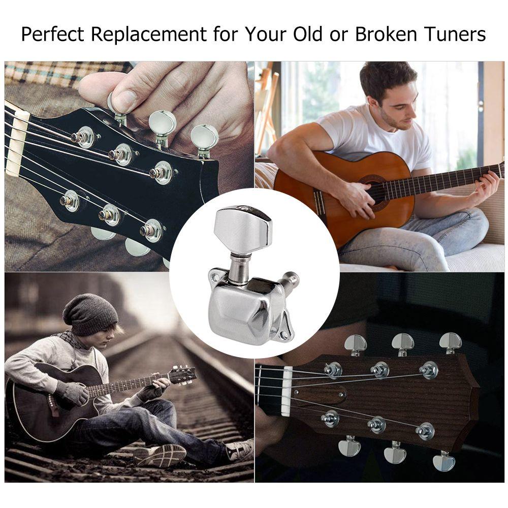 Knob Replacement Electric Guitar Accessories Bass Guitar Tuning Pegs 3R3L Machine Heads Tuners