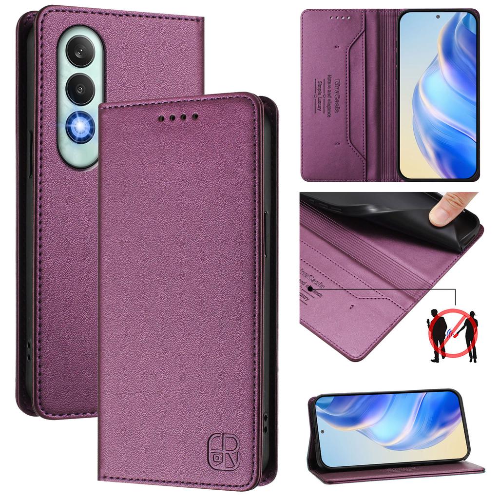 Luxury Leather Case For OnePlus Nord N10 CE4 N30 N300 Nord2T Nord3 OnePlus 10R RFID Blocking Card Slot Magnetic Attraction Stand Shockproof Flip Cover