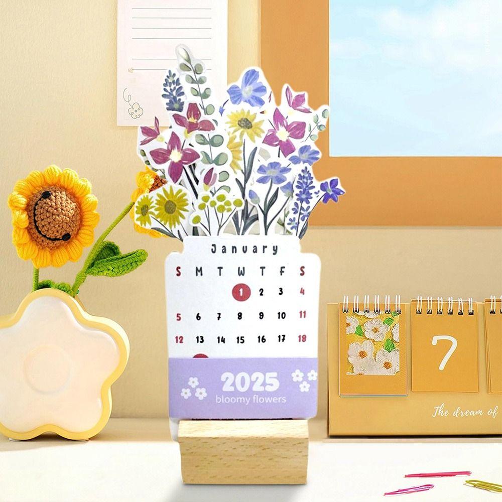 Новый год Цветущие цветы Настольный календарь Ваза в форме Календари обратного отсчета для школы офиса