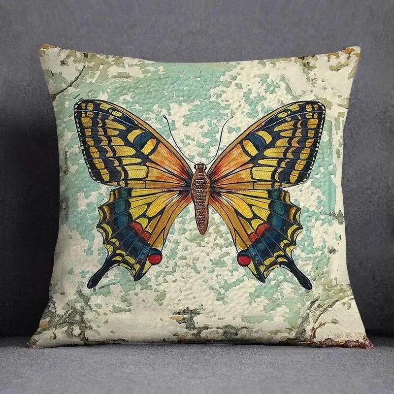 Ретро бабочка квадратная наволочка украшение для дома и офиса наволочка