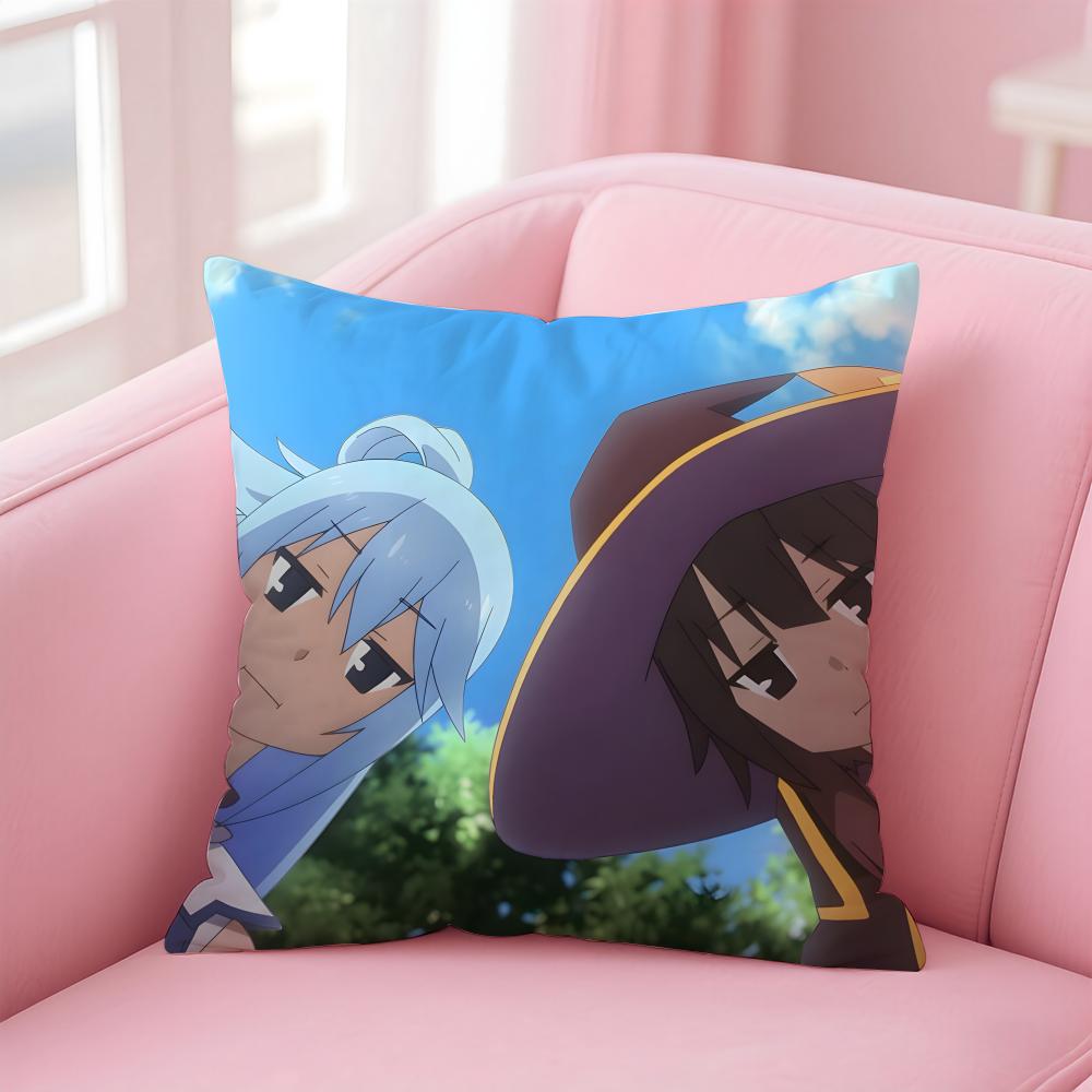 Модная K-Konosuba Мультяшная Аниме Милая Иконка Наволочка Чехол для Подушки Мягкая Приятная Ткань и Скрытая Молния