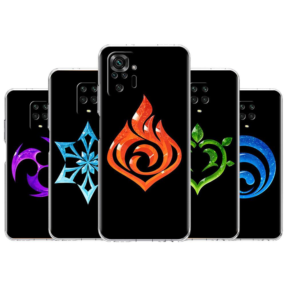 Прозрачный чехол для Xiaomi Redmi Note 11 Pro 10 9 9S 8 8T 7 9A 9C 9T 10 10C K40 Прозрачный мягкий чехол для телефона Genshin Impact