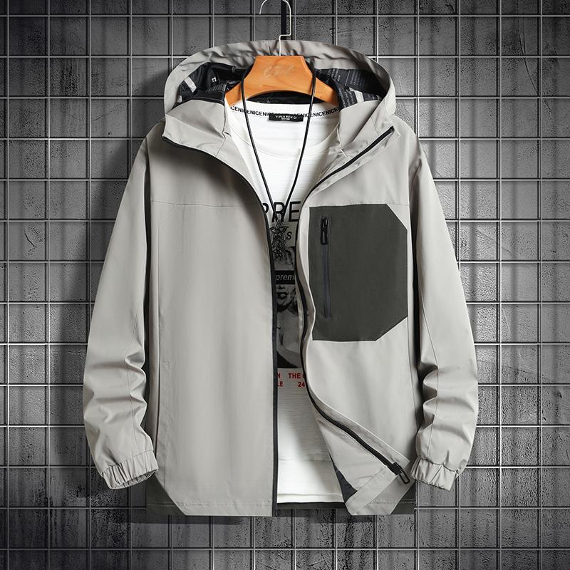 M-8XL Мужская спортивная повседневная куртка с капюшоном больших размеров, рабочее пальто
