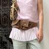 Vintage Hip-hop Belt Cotton Waistband with Bag Trendy Belts Pockets  Streetwear
