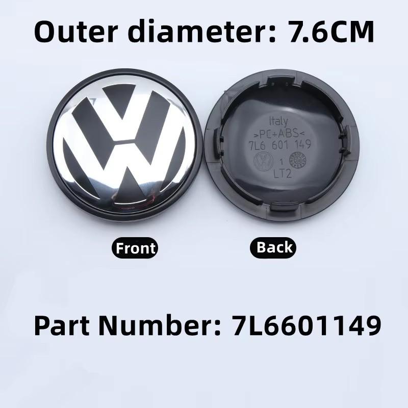 For VW 56/60/65/70/76mm 4PCS Car Wheel Hub Cap Badge TFBC-Y207 for VW Jetta MK5 Golf Passat Santana Beetle CC Wheel Center Caps