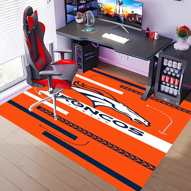 1pc Denver Broncos LOGO Entrance Mat, Non-Slip Mat Area Rug,Room Decor, Outdoor Decor, Kitchen Rug,Doormat - Machine Washable, Easy to Clean