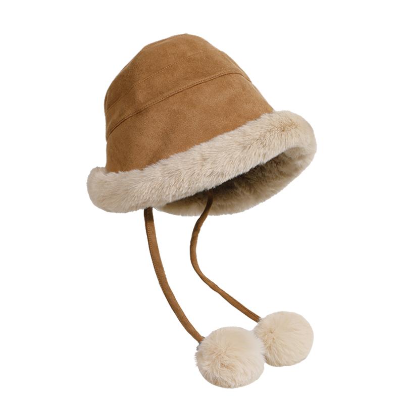 Плюшевая шапка женская новая зимняя плюшевая утолщенная теплая панама показывает маленькое лицо, модная защитная шапка для ушей