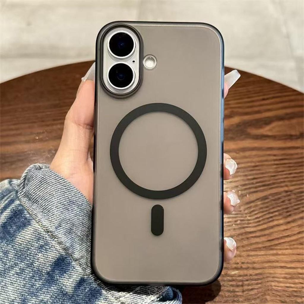 For Apple 14promax Ice Fog Magnetic Mobile Phone Case for Apple Mobile Phone Protective Case Cartoon High-end Pc Magnetic Suction