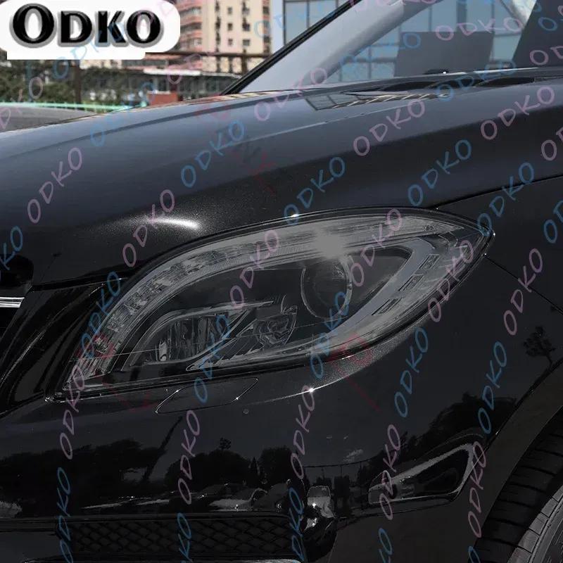 Для Mercedes Benz ML Class W166 2012-2015 ML320 ML350 63 Автомобильная Защитная Пленка для Фары Прозрачная Черная TPU Наклейка