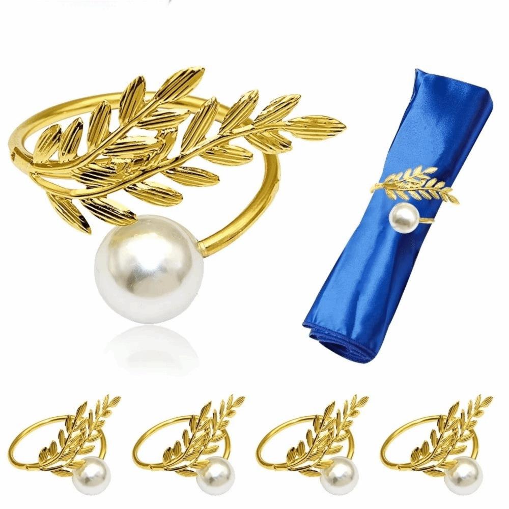 6Pcs Christmas Thanksgiving Napkin Rings Metal Napkin Holder for Wedding Birthday Party