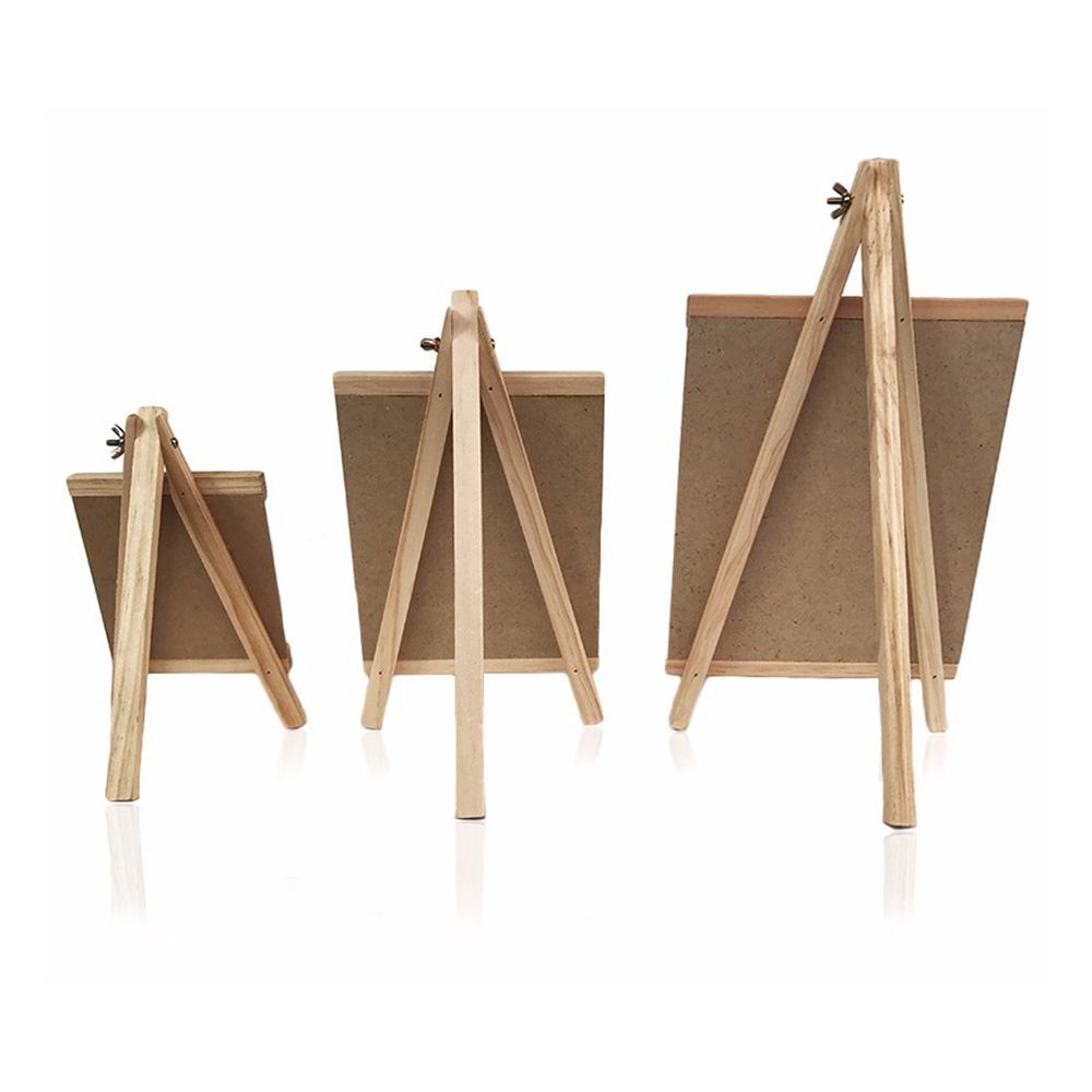 Memo  Desktop Message Writing Collapsible Black Chalkboard Wooden Boards Blackboard Pine Wood Easel