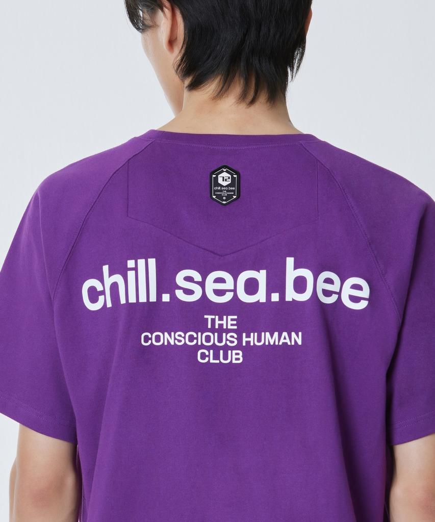 CHILLSEABEE [Ores] Базовая футболка с коротким рукавом и рукавами реглан.