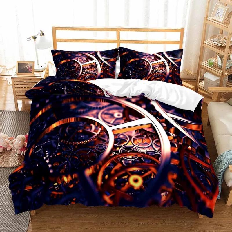 Printed Clock Time Duvet Cover Pillowcases Beddengoed Set Dropship Bed Linen Quilt Sets Housse De Couette 200 X 200 Ropa Cama