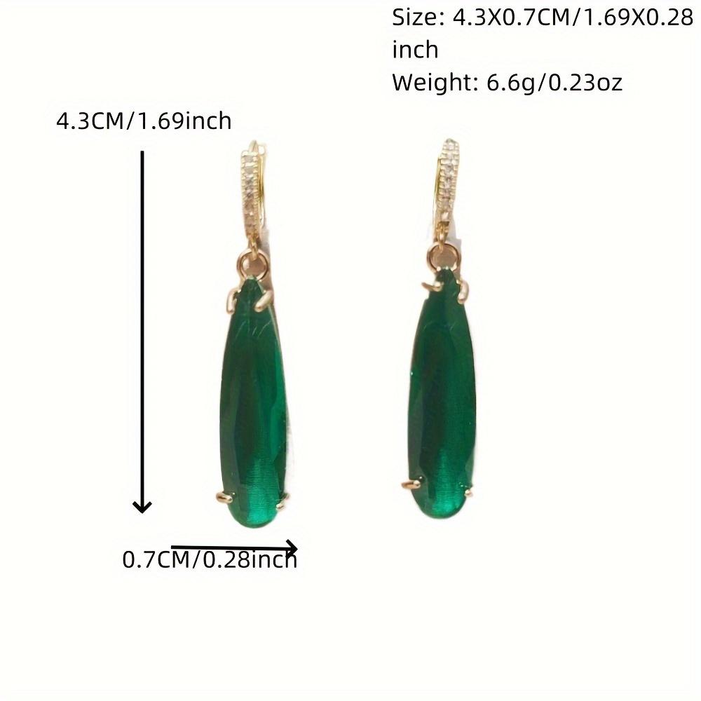 Simple Water Drops Artificial Crystal Dangle Earrings for Women Zirconia Earring Jewelry Wedding Party Accessories