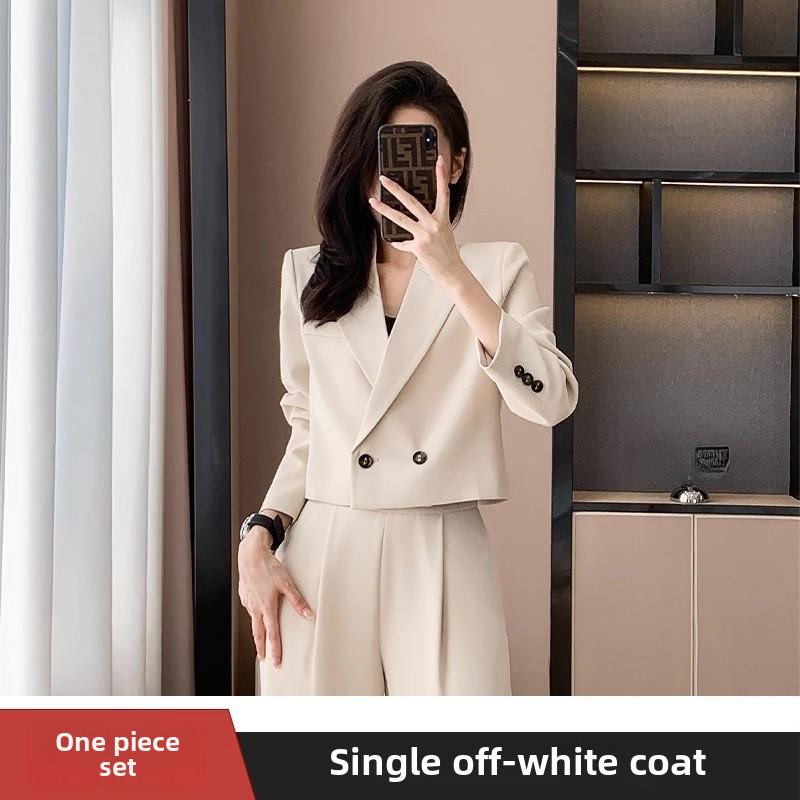 Женский короткий костюм: Новый осенний стиль, модный образ класса люкс, повседневная уличная одежда, элегантная профессиональная куртка