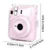 1 Набор Для Instax Mini 12 Прозрачная Сумка для Камеры Дорожная Сумка на Плечо с Милыми Наклейками Прозрачный Ремешок-Шнурок для Камеры Наклейки
