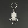 Винтажный брелок из бронзового металла, двусторонний робот, брелок для сумки, парный кулон для выпускного подарка
