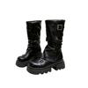 Premium British Style Short Boots Women's 2025 Autumn New Small Thick-soled Elastic Pants Tube Thin Boots Popular