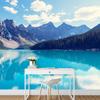 Mountain Lake Landscape Wall Mural Water with Snow Nature Wallpaper