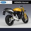Welly 1/18 HONDA Hornet Сплав Спортивный Мотоцикл Модель Литой Металл Уличный Мотоцикл Модель Симуляция Коллекция Детские Игрушки Подарок