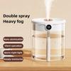 2L Double Nozzle Air Humidifier with LCD Humidity Display Large Capacity Aroma Essential Oil Diffuser for Bedroom