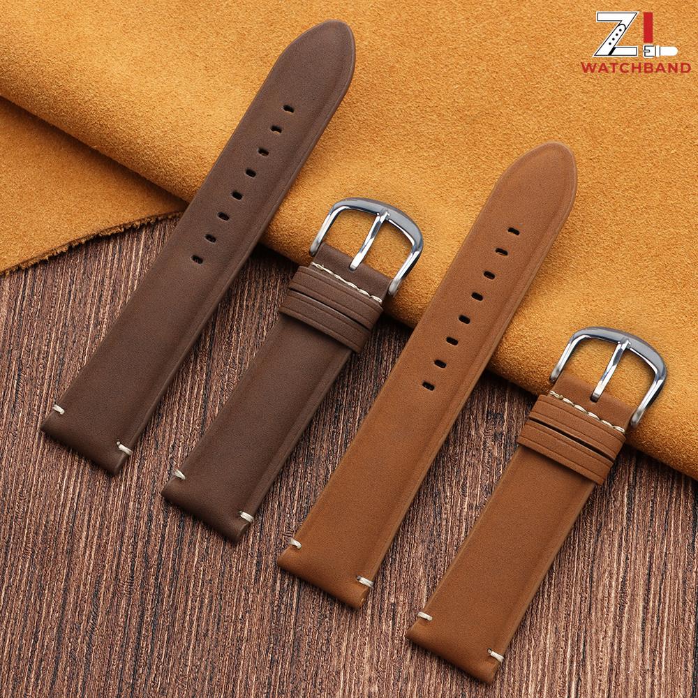 Vintage Matte Leather Watch Band 18mm 20mm 22mm 24mm Universal Bracelet for Rolex for Omega Replace Business Strap for Women Men