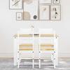 VidaXL Panama 5 Pcs Dining Set White Solid Pine Wood, Dining Table Set, Kitchen Table and Chairs, 3345172