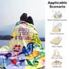 1pc Blanket Happy Tree Friends Print Design, Lightweight Blanket for Sofa, Bed- Soft &Warm, Gift for All Seasons like Christmas, Halloween
