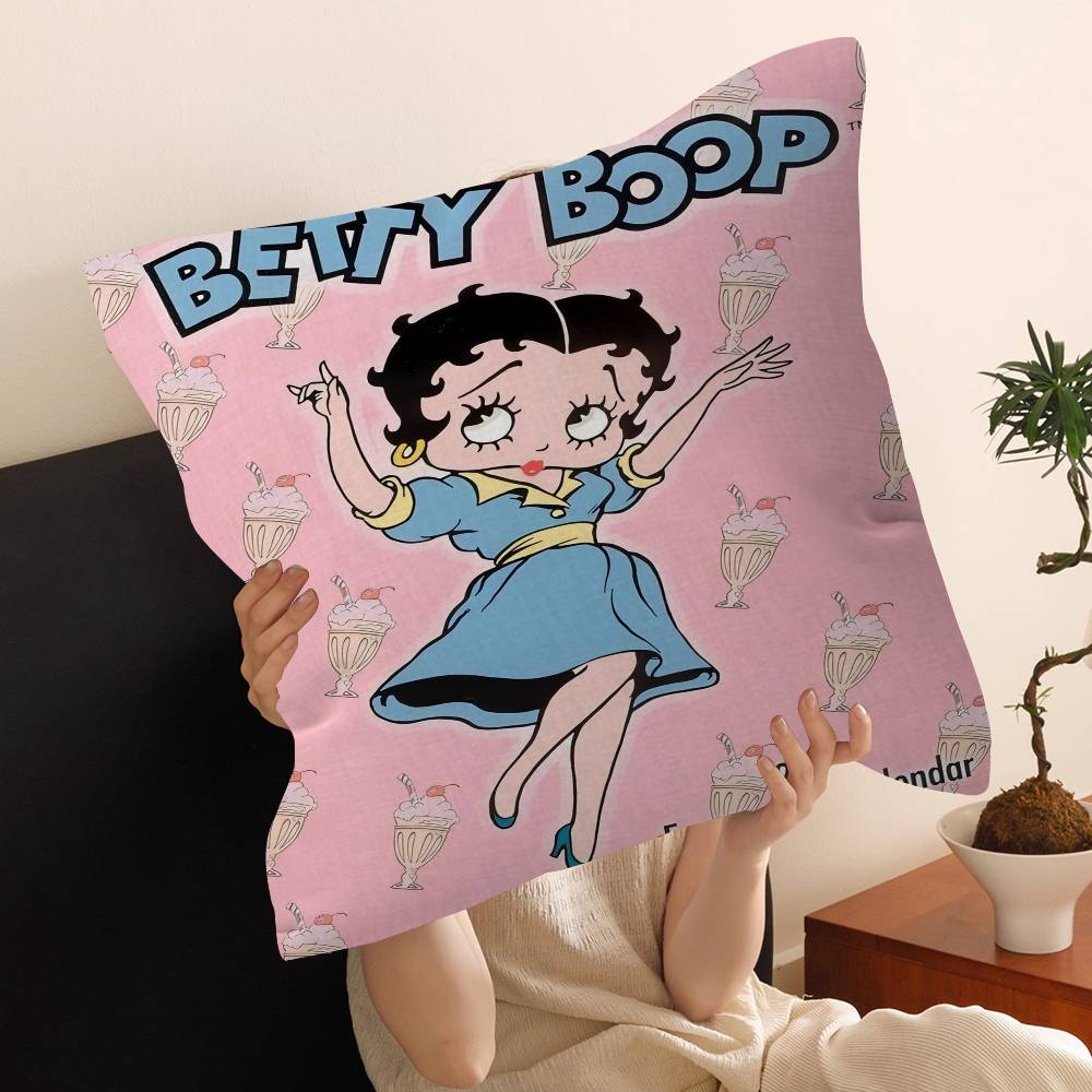 B-Betty-Cute B-Boop Anime Pillow Gift Home Office Decoration Pillow Bedroom Sofa Car Cushion Coverpillow Case
