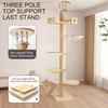 Cat Tree Floor To Ceiling Cat Tree Height Adjustable Cat Tower 6 Tier Hemp Scratching Post High Sturdy Cat Activity Tree Cat Scratching Post