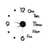 Acrylic Wall Sticker Clock with Luminous Function, Silent Living Room Wall Clock