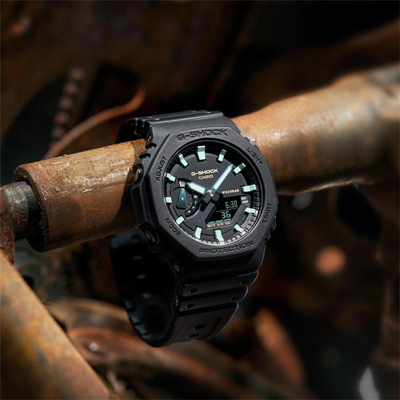 Casio Мужские Черные Часы GA-2100RC-1APR-