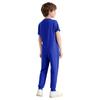 Unisex Kids Adaptive Clothing Jumpsuit Round Neck Short Sleeve Design Back Invisible Zipper Solid Color Full Body Outfit
