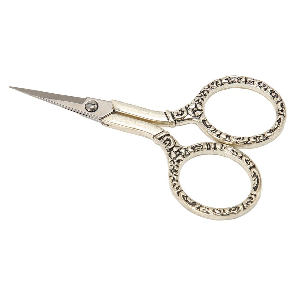 Embroidery Scissors Retro Exquisite Stainless Steel Sewing Scissors with Sheath Chain for