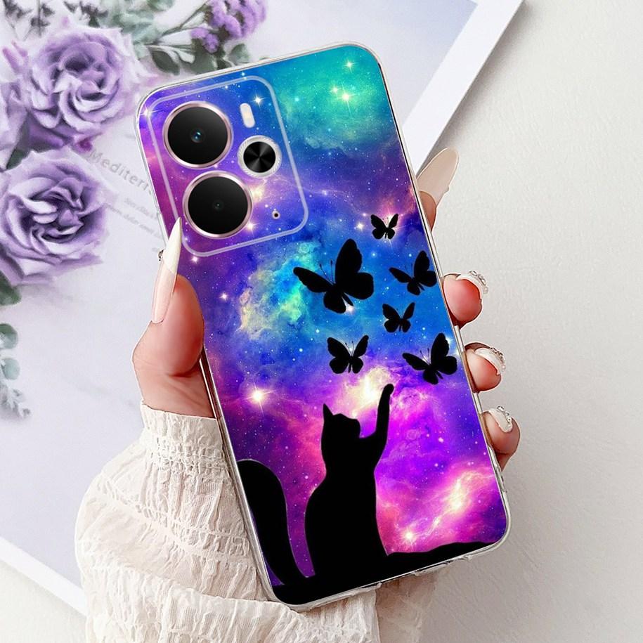 Чехол для Realme 14 5G Чехол-бампер Realme 14T RMX5078 RMX5075 Ударопрочный Силиконовый Мягкий ТПУ Цветочный Бампер Для Realme14 14 T Корпуса Телефона