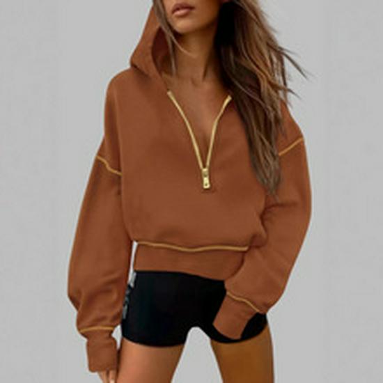 Комплект из флисового топа на шнуровке и брюк на кулиске с высокой посадкой - Повседневный однотонный