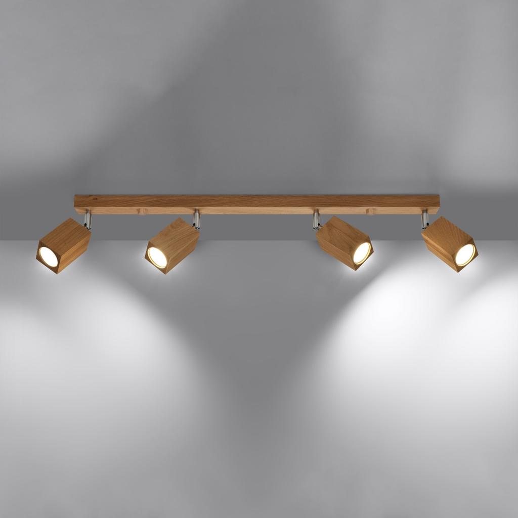Plafon Keke 4 Gu10 Dąb Wood Sollux Sl.1038