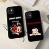 Чехол для телефона B-Bettys Boops для iPhone 16 15 14 Plus 15 13 12 11 Pro Max X XS MAX Матовый чехол