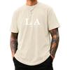 Men LA Los Angeles Graphic T Shirt Cotton Crewneck Streetwear