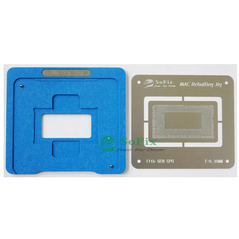 Sofix Inter M1 CPU Reballing Jig with Stencil 2013-2021 CPU BGA Reballing Kit CPU IC Chip Platform for Macbook Repair Tool
