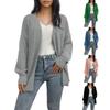Women's Solid Color Loose Knit Long Sleeve Loose Cardigan Coat For Women