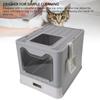Enclosed Cat Litter Box With Drawer Stainless Steel Easy To Clean Foldable Top Exit Kitty Litter Box for Kitten