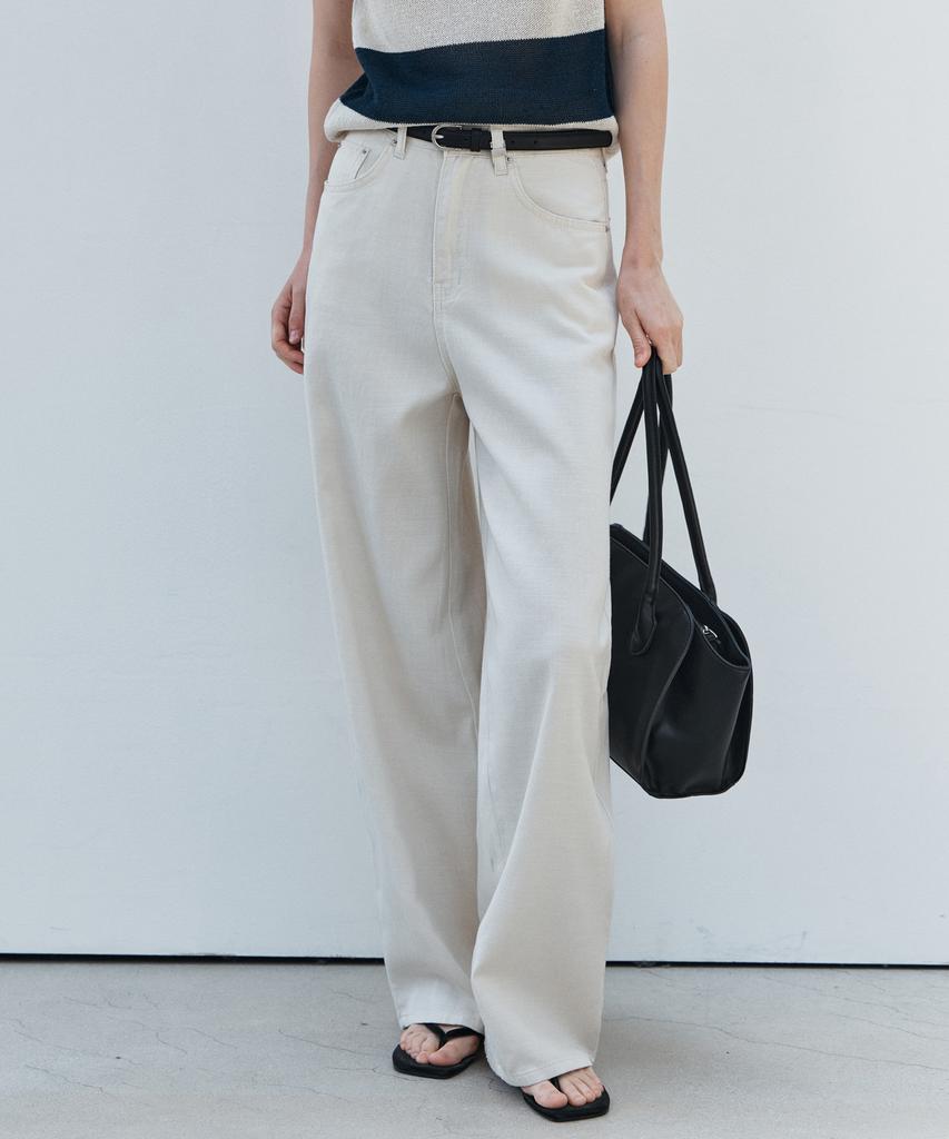NON AND NON Light Tencel Straight Pants_Nhdp6477