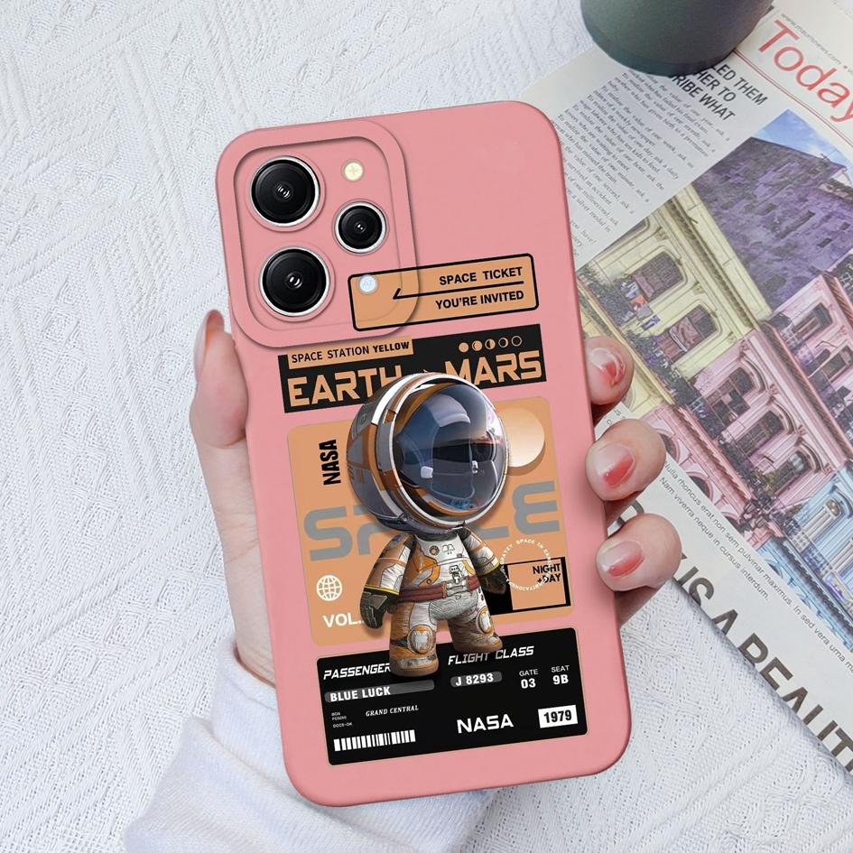 Для Xiaomi Redmi K60 12 10 9 8 9A 9C 10C 12C A1 + A2 + чехол для телефона противоударный матовый жидкий мягкий силиконовый чехол для телефона астронавта для Redmi бамперы
