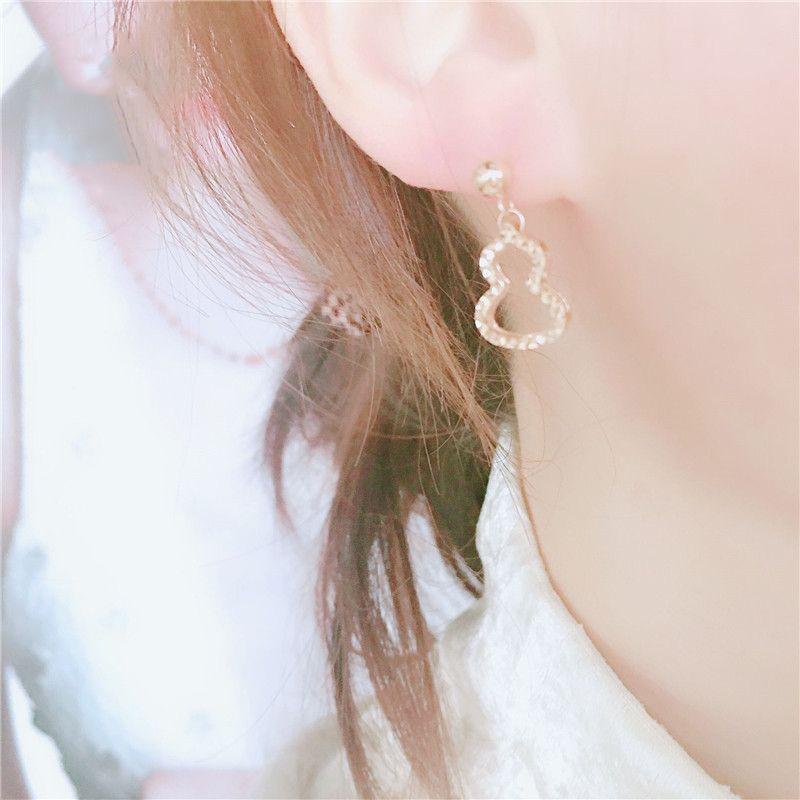 Purple Gold Gourd Stud Earrings Shiny Earrings Women'S Trend Rose Gold Plated Earrings
