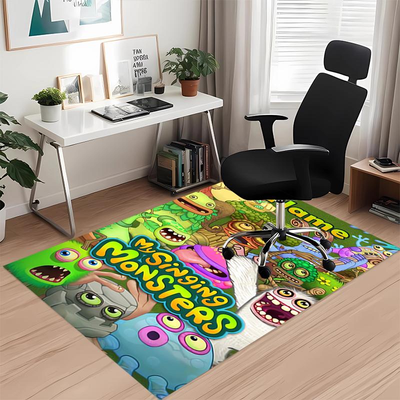 Custom Name My Singing Monsters Playground Printed Carpet, for Office Chair Living Room Bedroom Kitchen Room Decor Gifts.