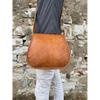 Handmade Leather Saddle Bag: Crossbody Purse with Adjustable Strap
