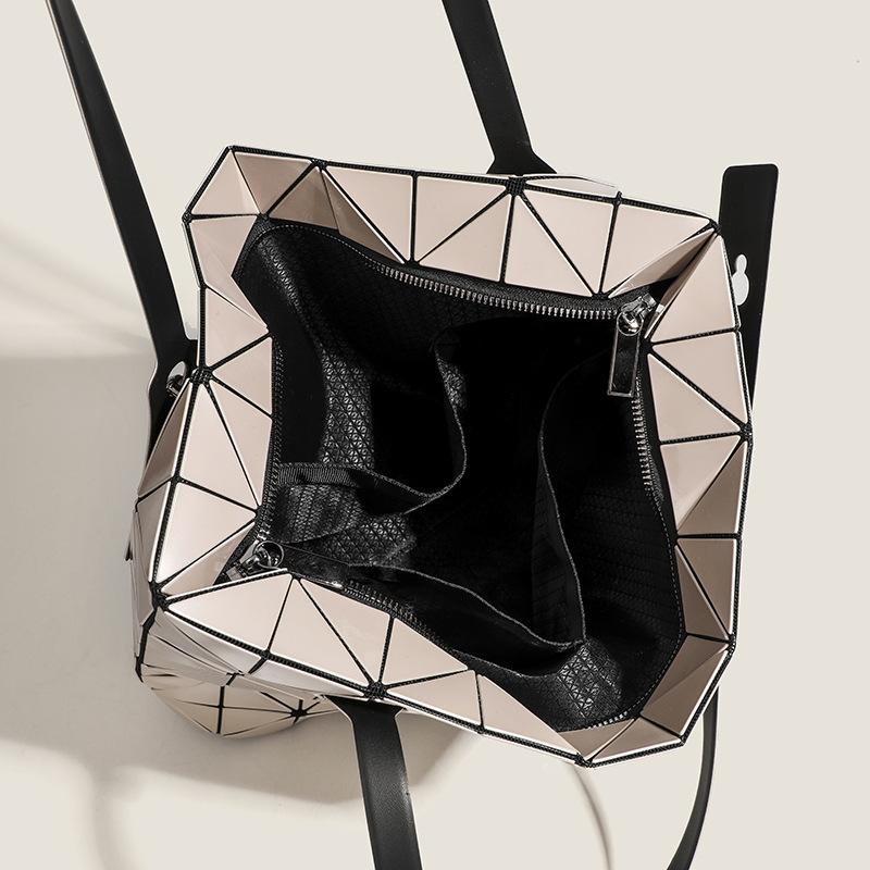 Японская геометрическая сумка-тоут с лоскутным шитьем, сумка через плечо, большая вместимость, оригинальная женская сумка, геометрическая ромбовидная сумка для通勤